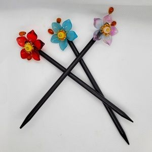 3 Pieces of Handmade Hair Chop Sticks